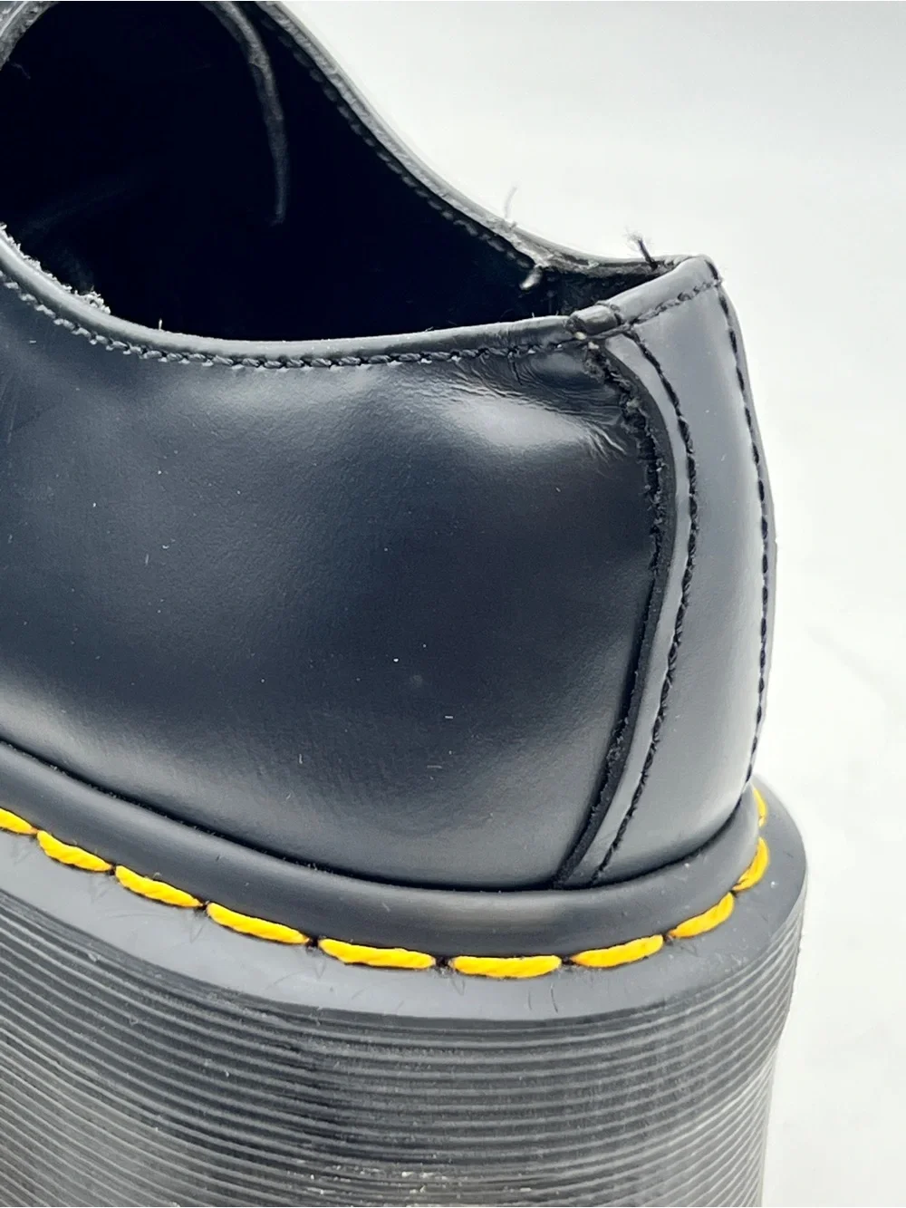 Dr. Martens 1461 Quad Platform Oxford Shoes Black Smooth Leather Women's US 6